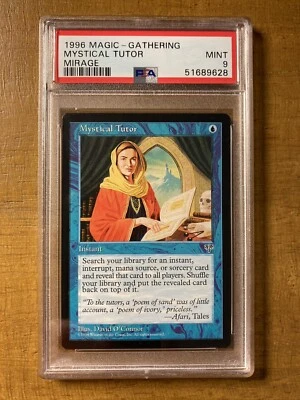 MTG✨MYSTICAL TUTOR ✨ Mirage PSA 9 MINT 1996 Uncommon FETCH Instant Low POP ! - Image 1 of 2