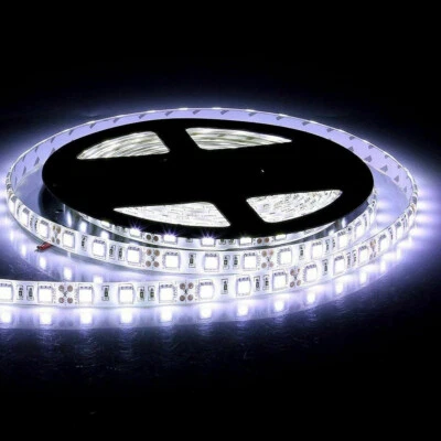 5M 3528 LED Strip Light 300 LEDs Super Bright 7000K Cool White Waterproof IP65 - Image 1 of 2