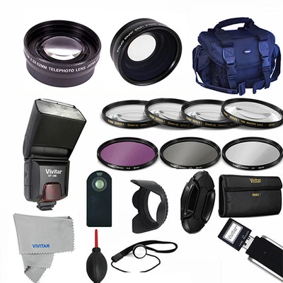 Professional Flash+ Lens / Accessory Kit for SONY ALPHA A6600 A6400 A6500 CAMERA - Image 1 of 4