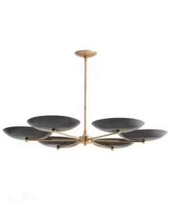 6 Light Dome Griffith Linear Chandelier, Handmade Ceiling Chandelier lighting - Picture 1 of 6