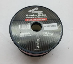 Audiopipe Red Black 2 Conductor Speaker Wire 250' FT 18 Gauge Car & Home Audio - Picture 1 of 2