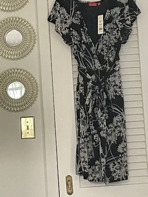 Vestido Mujer Blanco y Negro Talla 1X (NUEVO) Elle Foto 1 de 4