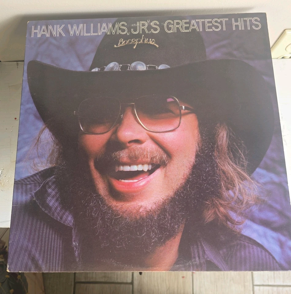 HANK WILLIAMS JR. - Greatest Hits 1982 Vinyl LP Record Album Elektra 60193 - Image 1 of 4