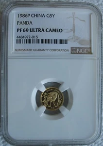 1986-P China Panda 1/20 oz. Gold 5 Yuan NGC PF-69 Ult. Cameo - Picture 1 of 3