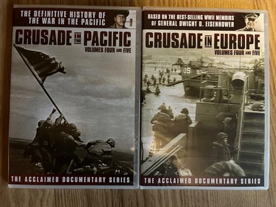 DVDS New Sealed, Crusade In Europe & In The Pacific 160 mins & 208 mins - Image 1 of 4