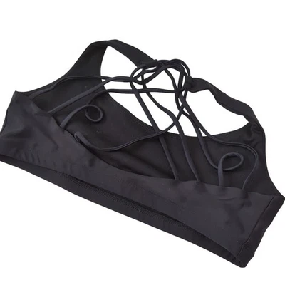 Onzie Womens Sports Bra Size Large Black Mudra? Yoga Hot Chic? Strappy Racerback - Image 1 of 4