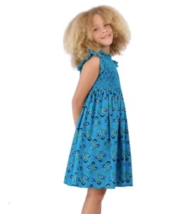 French Connection Youth Girl's Dress Dark Blue Floral Ruffle, Size XS (5/6) - Picture 1 of 8
