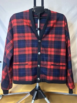 PENDLETON vintage wool Check Pattern Long sleeve V neck cardigan S Men's - Image 1 of 4