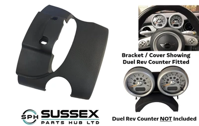 MINI Cooper One S Silver Dual Twin Rev Counter Speedo Mount Cover R50 R52 R53 - Image 1 of 4