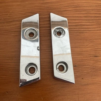 90-05 Mazda Miata OEM Chrome Hard Top Rear Striker Plates Only - Set B - Image 1 of 4