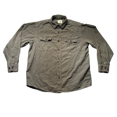 Red Head Brand Co Shirt Men L Green Button Up Long Sleeve Cotton Workwear - Image 1 of 4