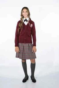 Challenger School Uniforms Cardigan and varsity jacket maroon - Picture 1 of 1