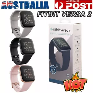 New Fitbit Versa 2 Fitness Health Smartwatch Heart Rate Monitor Activity Tracker - Picture 1 of 11