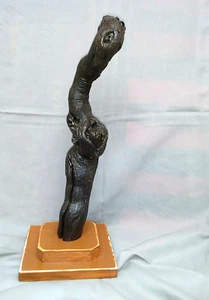 Künster Stele Skulptur Deko Statue, Kunstobjekt Naturholz, Holz P 78 - Bild 1 von 6