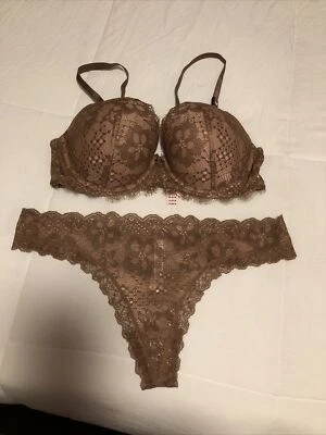 VICTORIA SECRET DREAM ANGELS FORRADO DEMI 36D CON BRAGAS A JUEGO XL NUEVO CON ETIQUETAS Foto 1 de 4
