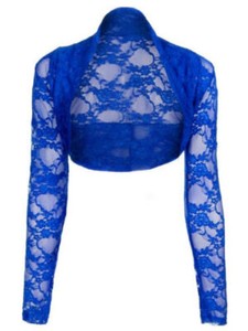 royal blue lace bolero jacket