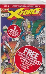 Tarjeta de cable X-Force #1 negativo inverso Capitán América UPC sellada 1991 - Imagen 1 de 2