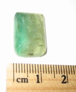 19 x 8mm POLISHED NATURAL EMERALD / CHRYSOBERYL CRYSTAL CABOCHON BRAZIL ~ 12cts - Picture 1 of 11