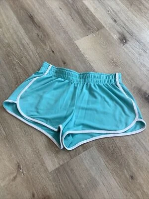 Material Girl - Elastic Waist Athletic Shorts - Aqua - Ladies Size Large - Изображение 1 из 4