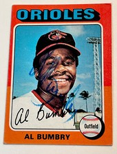 1975 Topps #358 Al Bumbry Baltimore Orioles Hand Signed Auto Autograph Card VG+