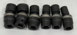 Lot of 6 Genius Tools 6-Point Swivel Impact Socket - SAE 1/2" Drive 1/2" to 7/8" - Picture 1 of 10