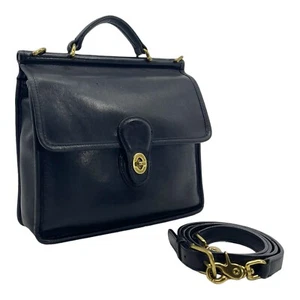Bolso de Mano Bonnie Cashin de Colección COACH WILLIS 9927 de Cuero EE. UU. NEGRO - Imagen 1 de 24