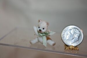 Miniature Dollhouse Cutie Mini Dolls Jointed Porcelain Childs Toy Teddy Bear NR