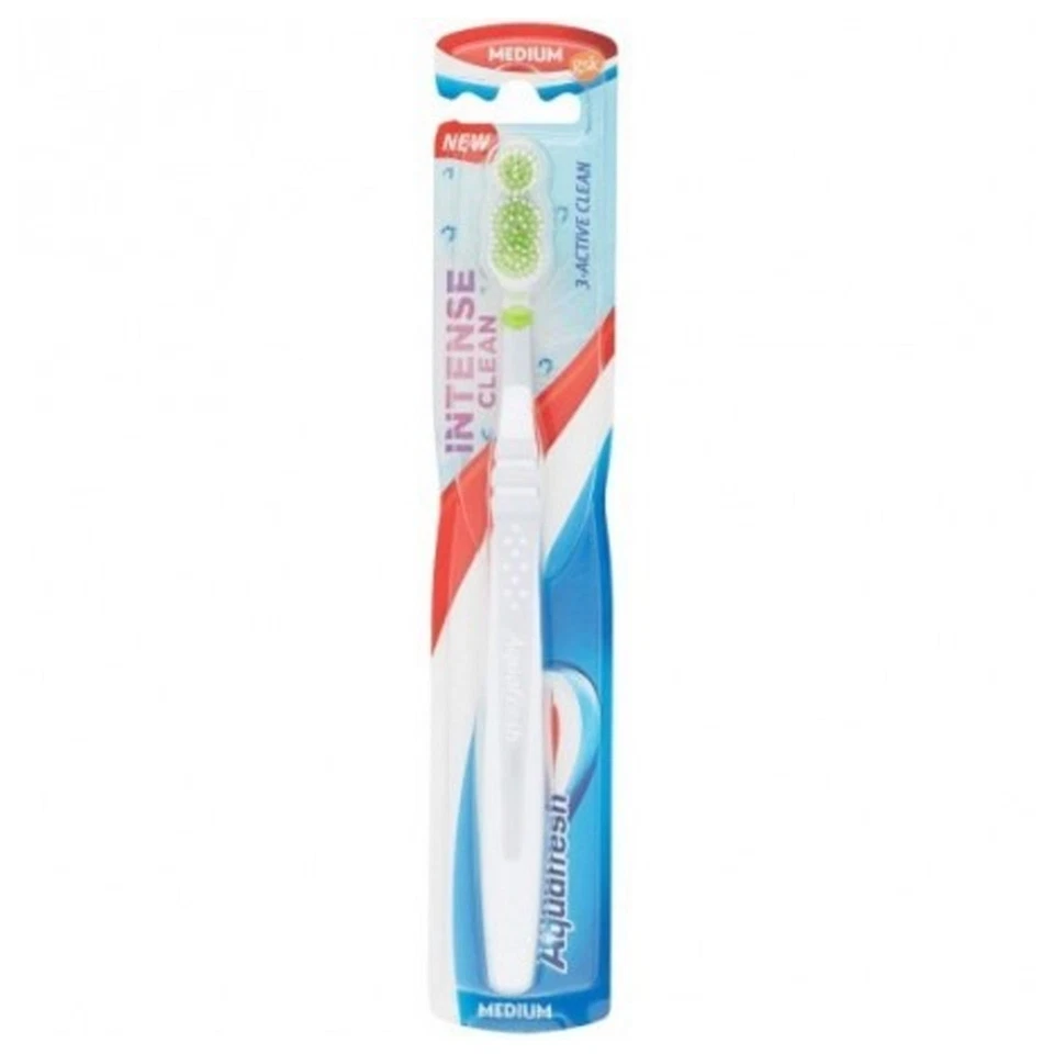 AQUAFRESH SPAZZOLINO INTENSE CLEAN MEDIO CON SETOLE ULTRASOTTILI E TESTINA FLESS - Immagine 1 di 1