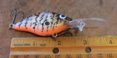 Señuelo Lazy Ike Corp. Natural Ike marrón y negro (color cangrejo) sin sonajero Crankbait Foto 1 de 4