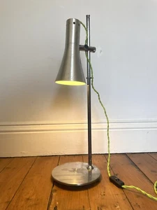 Vintage 1970s Mid Century Chrome France Desk Table Lamp 62cm Tall, 19cm Base - Picture 1 of 19