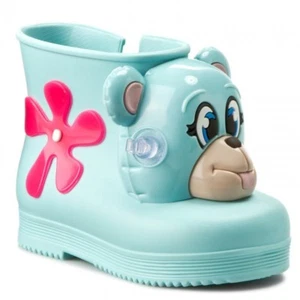 Mini Melissa Blue Monkey Rain Boots Sz 7-8 - Picture 1 of 3