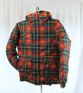 New Burton Girl's Youth Twist Insulated Snowboard Jacket Medium Clockwork Plaid - Picture 1 of 1