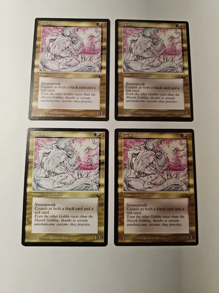 MTG Magic: The Gathering The Dark 4X Marsh Goblins MP Playset - Image 1 of 1