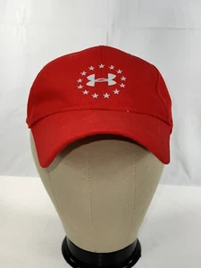 Under Armor Freedom Golf Ball Cap Hat Red W/Gray Embroidered Trim Adjustable - Picture 1 of 9