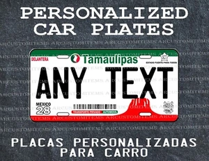 PLACA PARA CARRO DE TAMAULIPAS / TARGA AUTO TAMAULIPAS / PLACA NOVEDAD TAMAULIPAS - Foto 1 di 8