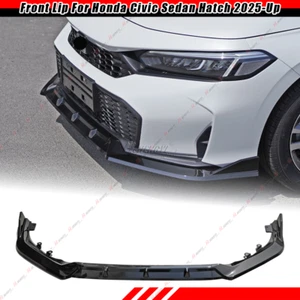 Aggressive Gloss Black Front Bumper Splitter Lip Kit For Honda 11.5th Civic 25+ - Picture 1 of 9