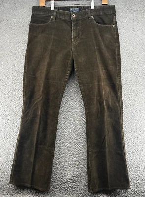 Pantalones Polo Jeans Company Mujer 12x30 Marrón Pana Elastizados Rectos Preppy Foto 1 de 4