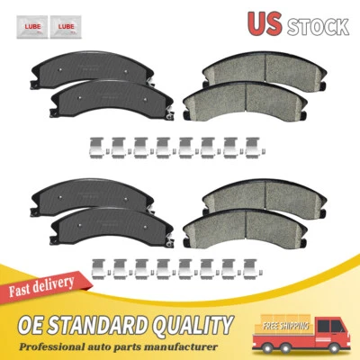Front Rear Ceramic Brake Pads For 2012-2022 Nissan Nv1500 Nv2500 Nv3500 Titan Xd - Image 1 of 4