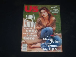 1993 APRIL US MAGAZINE - CINDY CRAWFORD COVER - SP 8661 - Picture 1 of 2