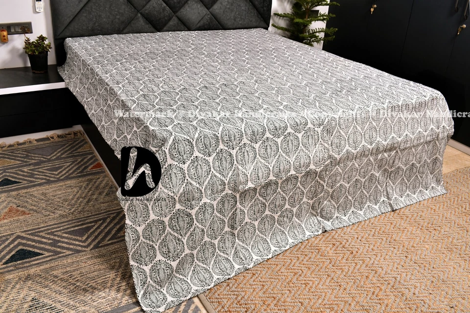 Kantha Edredones Étnicos Lanza Hobo Ralli Rey/Reina Cobertores Mantas Decorativas Foto 1 de 1