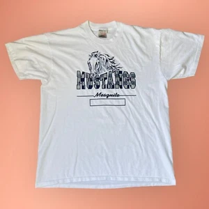 Vintage 90s Mustang T-Shirt Mens XL Mesquite Horse Oneita Graphic Single Stitch - Picture 1 of 5