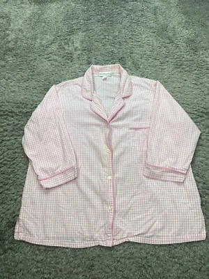 Top de pijama Miss Elaine para mujer rosa mediano cuadros guinga Barbie hadas ropa de dormir Foto 1 de 4