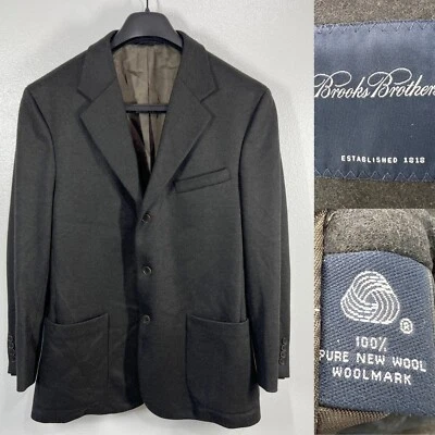 Brooks Brothers 100% Wool Blazer Sport Coat 40R Mens Brown Jacket 3 Buttons - Image 1 of 4