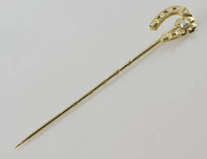 Anstecknadel 585/000 14 K Gelbgold Zuchtperle - Bild 1 von 3