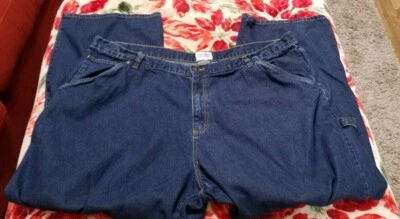 Pantalones de mezclilla Mainstreet Blues para mujer talla grande 32T azul estilo carpintero Foto 1 de 4