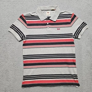 Levis Polo Shirt Mens Small Striped Short Sleeve Casual Golf Athletic Cotton - Picture 1 of 22