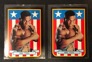 (2)x Tarjetas coleccionables de boxeo Iron Mike Tyson alrededor de 1990 - Imagen 1 de 2