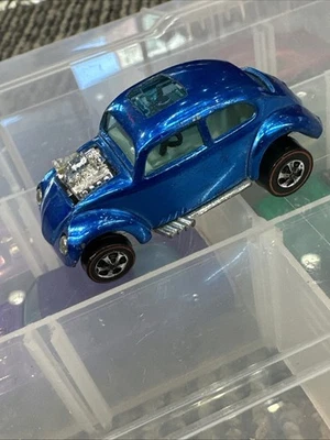 Hot Wheels Redline 1967 personalizado Volkswagen EE. UU. azul original VW Beetle Foto 1 de 4