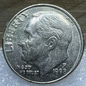 RARE - Major Errors - 1998-P Roosevelt Dime DDO/DDR/Grease & Laminated Error - Picture 1 of 23