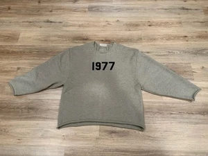 Fear of God Essentials Raw Edge Sweater; Dark Oatmeal; Pre-Owned; US XXL - Picture 1 of 8